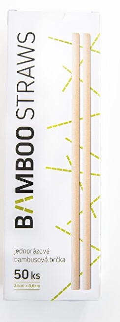 Bambusové brčko 6 mm x 23 mm box 50 ks