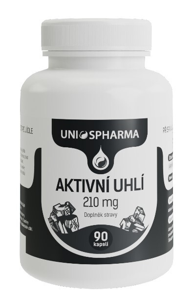 Aktivní uhlí 210 mg 90 kapslí