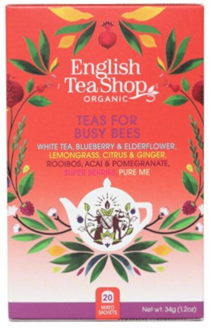 English Tea Shop MIX pro pilné včelky, BIO, 20 sáčků