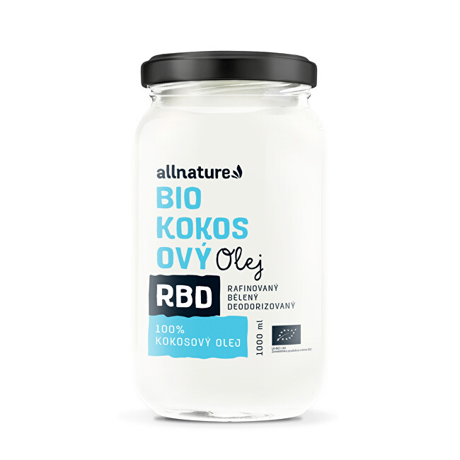 Allnature RBD Kokosový olej BIO - bez vůně 1000 ml