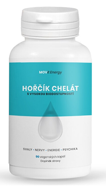 MOVit Energy Hořčík B6 Chelát 100 mg, 90 veganských kapslí