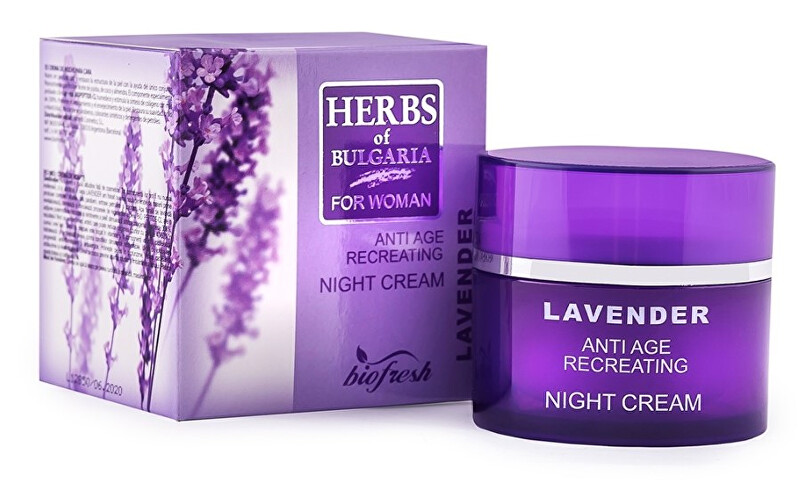 HERBS OF BULGARIA - LAVENDER Noční krém proti stárnutí pleti z levandule 50 ml