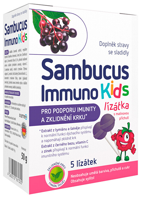 Sambucus Immuno Kids lízátka 5 ks