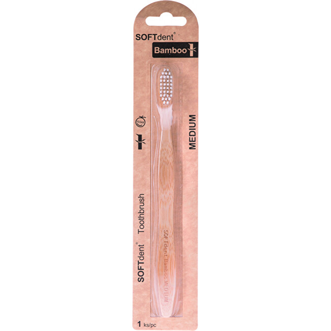 SOFTdent BAMBOO zubní kartáček - medium 1 ks