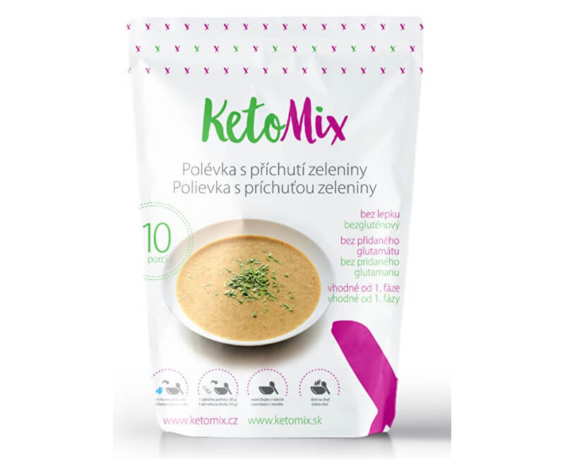 KetoMix Proteinová polévka 250 g (10 porcí) - s příchutí zeleniny