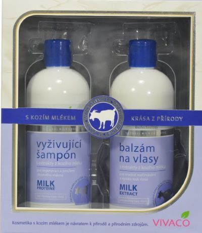 Vivaco Darčeková kazeta vlasovej kozmetiky s obsahom kozieho mlieka