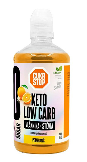 CukrStop Keto Low Carb nápojový koncentrát Pomeranč 540 g