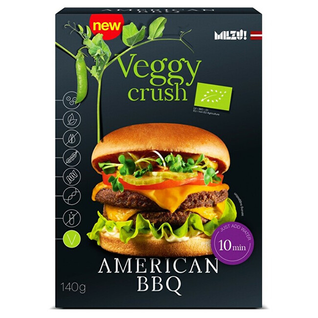 Milzu! Veggy crush sypká směs na americký burger BIO 140 g