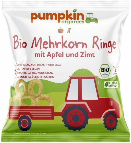 Pumpkin Organics Vícezrnné kroužky s jablkem a skořicí BIO 20 g