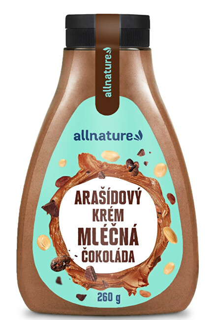 Allnature Arašídový krém s mléčnou čokoládou 260 g