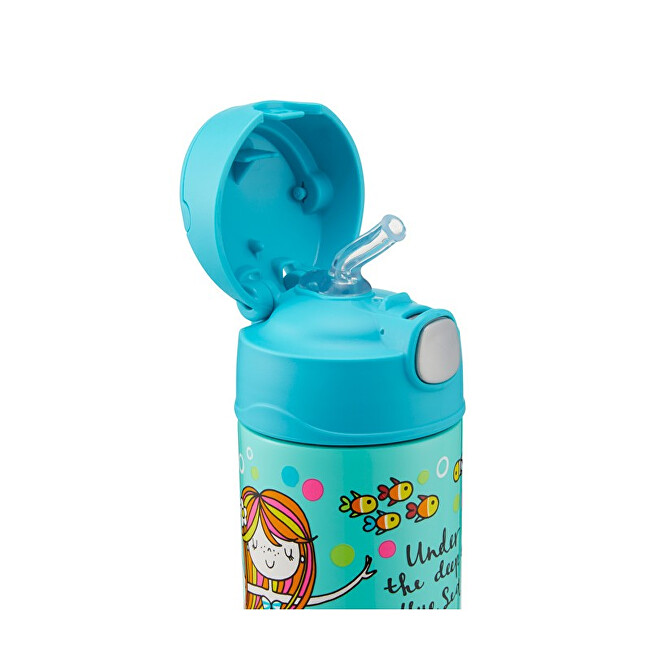 FUNtainer Dětská termoska s brčkem – mořská panna 355 ml