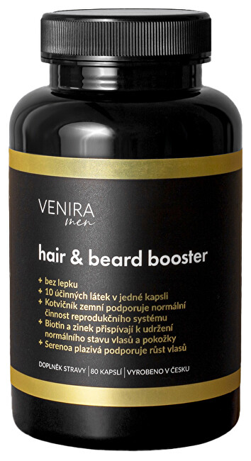 Hair & beard booster pro muže 40 denní kúra 80 kapslí