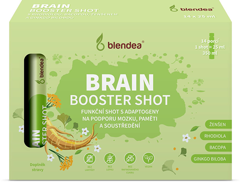 Shot Brain Booster s adaptogeny 14 x 25 ml