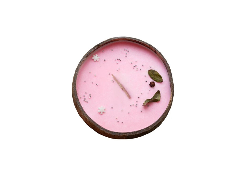Svíčka v kokosu - vůně Frozen Cranberry