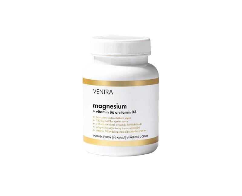Magnesium s vitaminem B6 a vitaminem D 90 kapslí