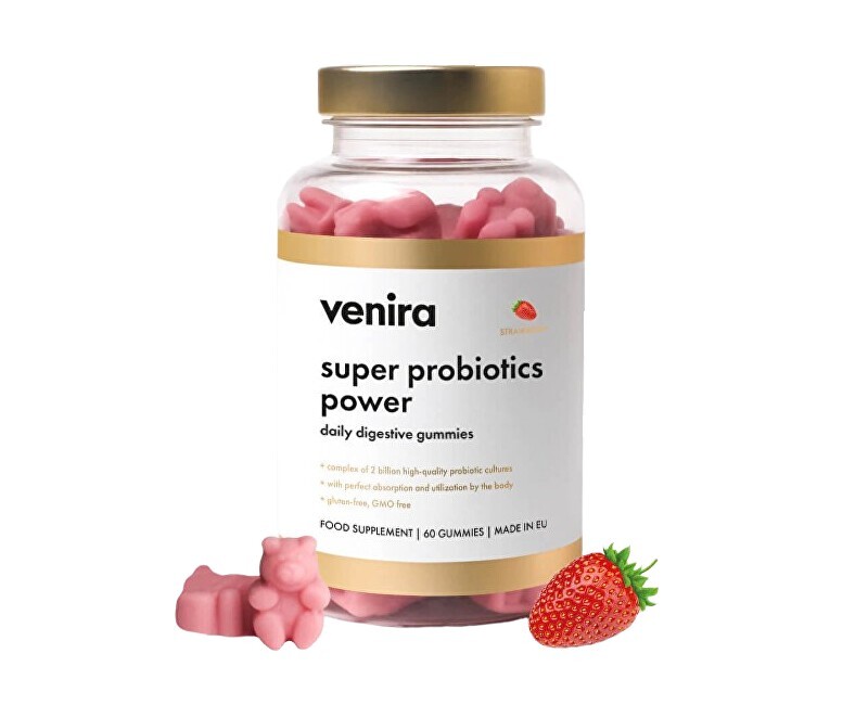 Venira Super probiotics power - daily digestive gummies - jahoda 60 ks