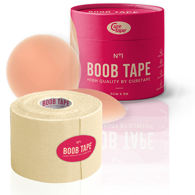 Tejpovací páska na prsa Boob Tape Beige 5 cm x 5 m