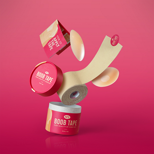 Tejpovací páska na prsa Boob Tape Beige 5 cm x 5 m