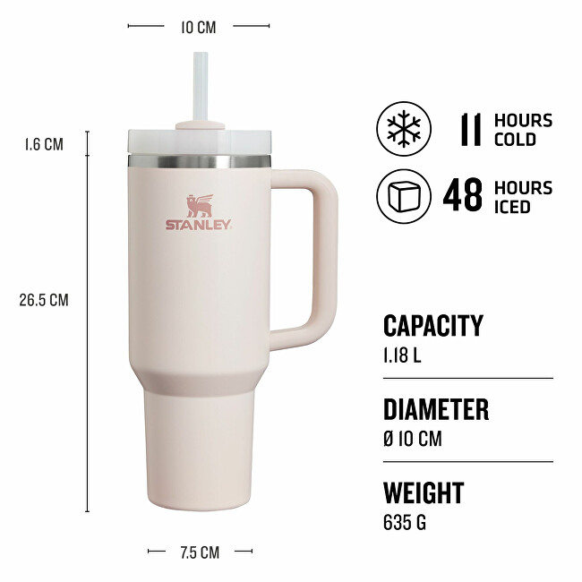 Stanley 1913 Nerezový termohrnek Quencher H2.O FlowState 1 180 ml Rose Quartz 2.0