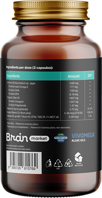 BrainMax Vegan Omega 3 - 90 kapslí