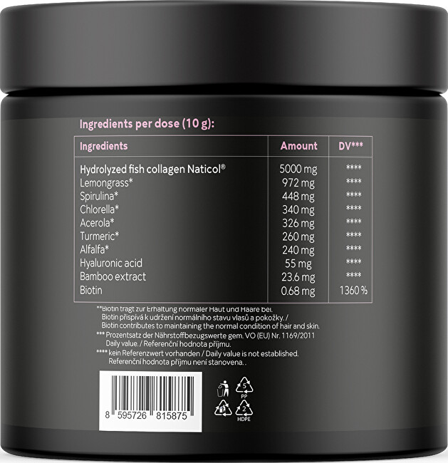 BrainMax Women Beauty Collagen Greens - Zelené jablko 300 g