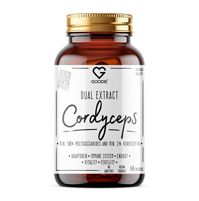 Cordyceps - dual extrakt min. 50 % polysacharidů & 2 % cordycepinu 60 kapslí