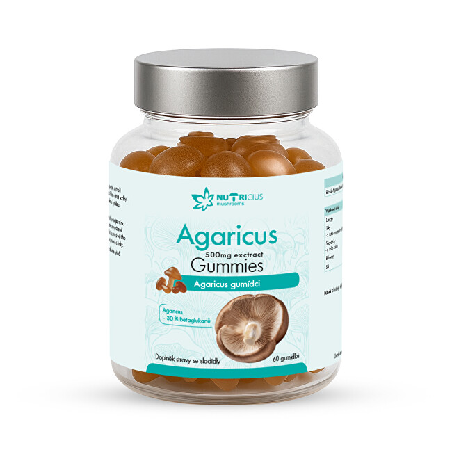 Agaricus gummies 500 mg 60 kusů