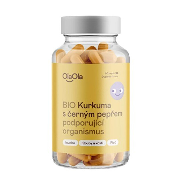 BIO Kurkuma s černým pepřem podporující organismus 90 kapslí