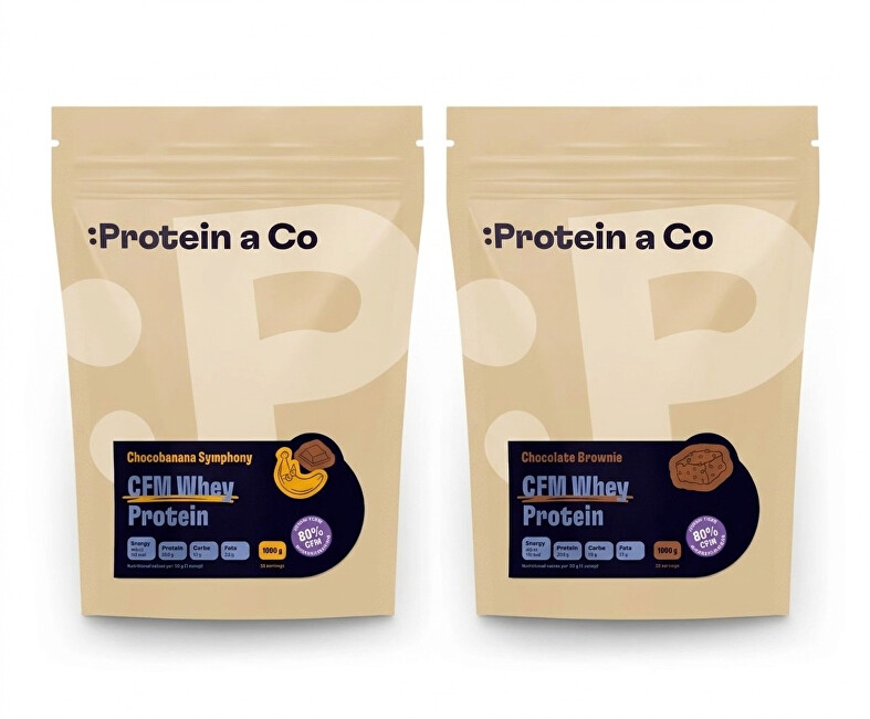 CFM Whey Protein 80 - Chocobanana Symphony a Chocolate Brownie 1 + 1 kg