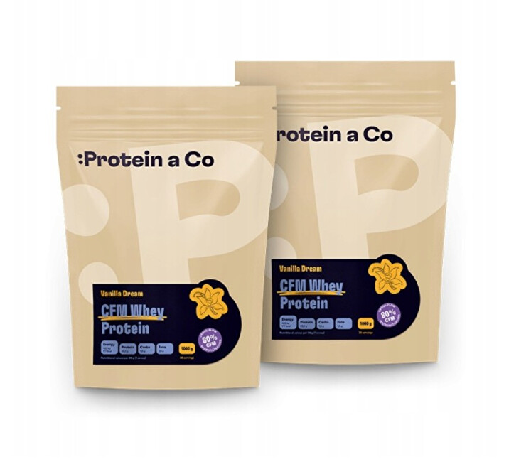Protein a co CFM Whey Protein 80 - Vanilla Dream 1 + 1 kg