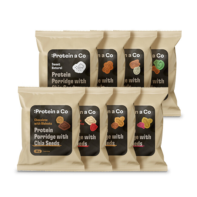 Ochutnávkový balíček - Proteinové kaše s chia 8 × 80 g