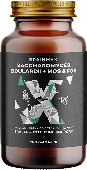 BrainMax Saccharomyces boulardii - Cestovní probiotika 90 kapslí