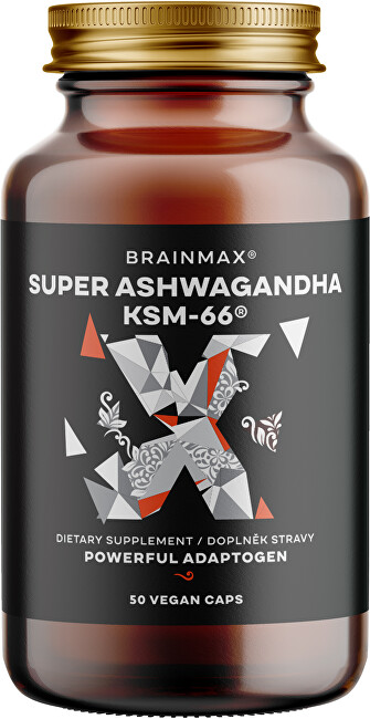 BrainMax Super Ashwagandha extrakt KSM-66® 50 kapslí
