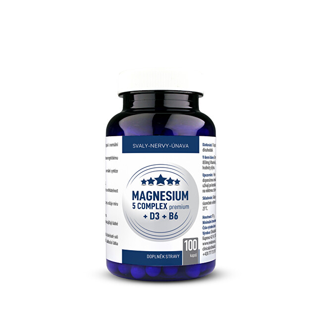 Clinical Magnesium 5 Complex Premium + D3 + B6 100 kapslí