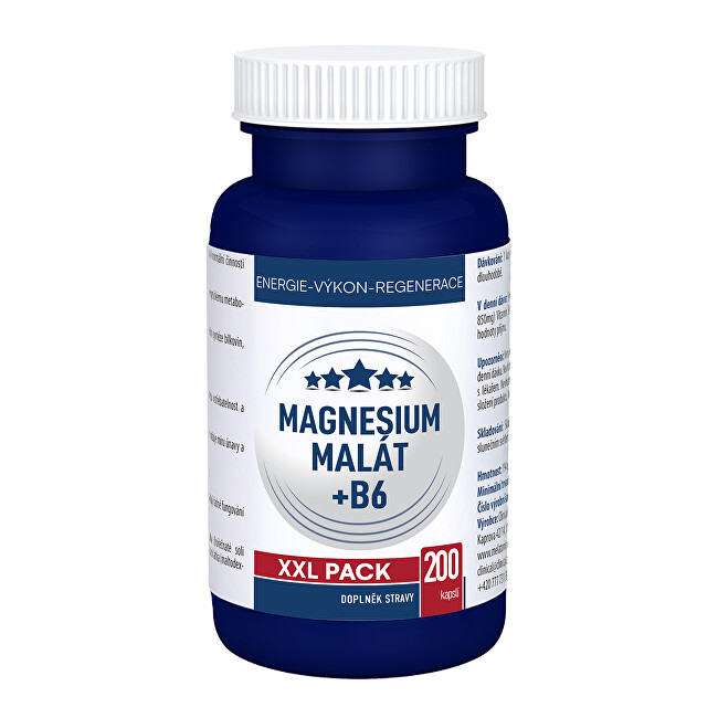 Clinical Magnesium malát + B6 - XXL pack 200 kapsúl