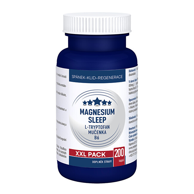 Clinical Magnesium Sleep L-Tryptofán + Mučenka + B6 XXL pack 200 kapsúl