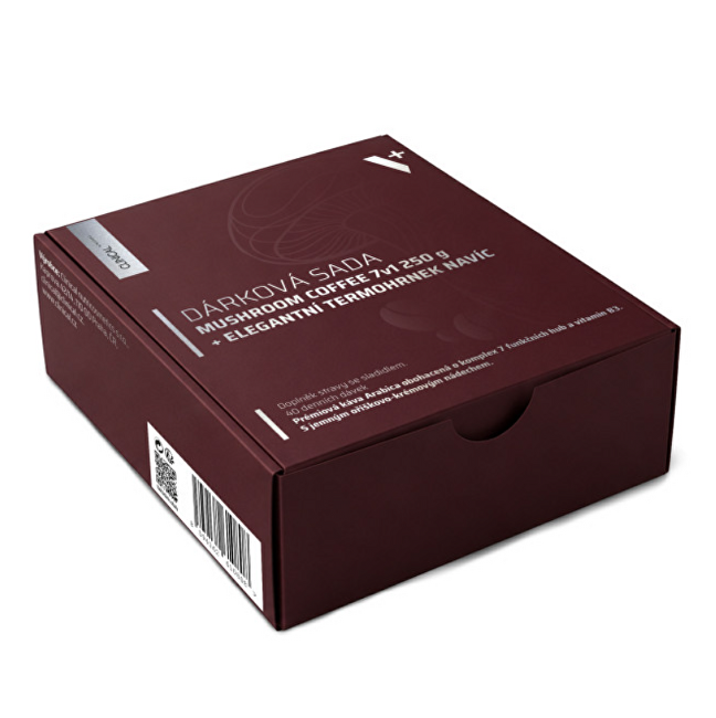 Clinical Darčeková sada Mushroom Coffee 7v1 250 g + elegantný termohrnček