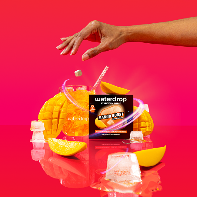 Waterdrop Microenergy – Šumivá kostka Mango boost 12 kusů