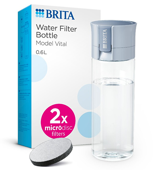 Brita Filtračná fľaša na vodu Fill & Go Vital s 2 filtrami Micro Disc 0,6 l Meruňková