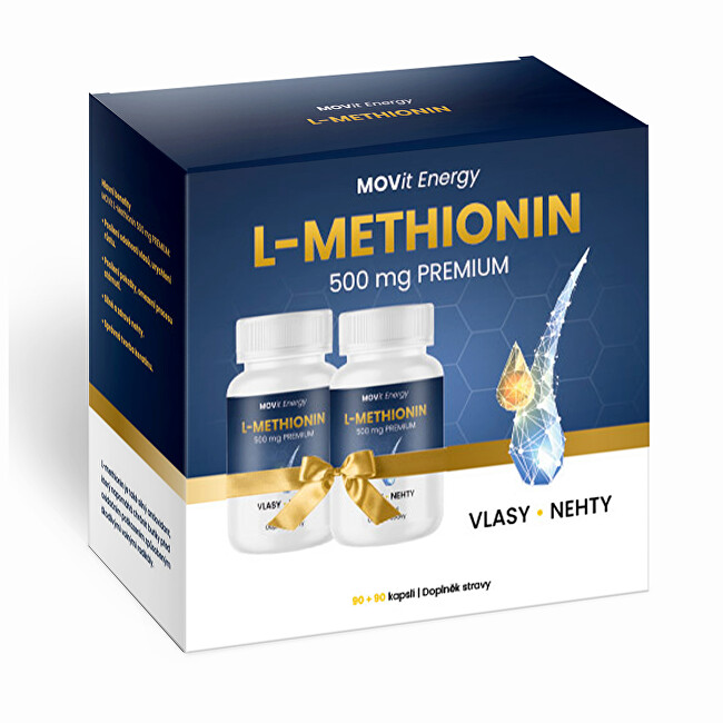 MOVit Energy Dárkové balení Methionin Premium 500 mg 90 + 90 kapslí