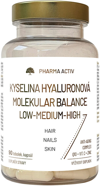 Pharma Activ Kyselina Hyaluronová Molekulárny komplex Low-Medium-High 90 kapsúl