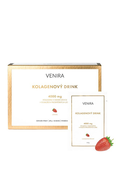 Venira Kolagénový drink pre vlasy, nechty a pleť - jahoda 30 sáčkov