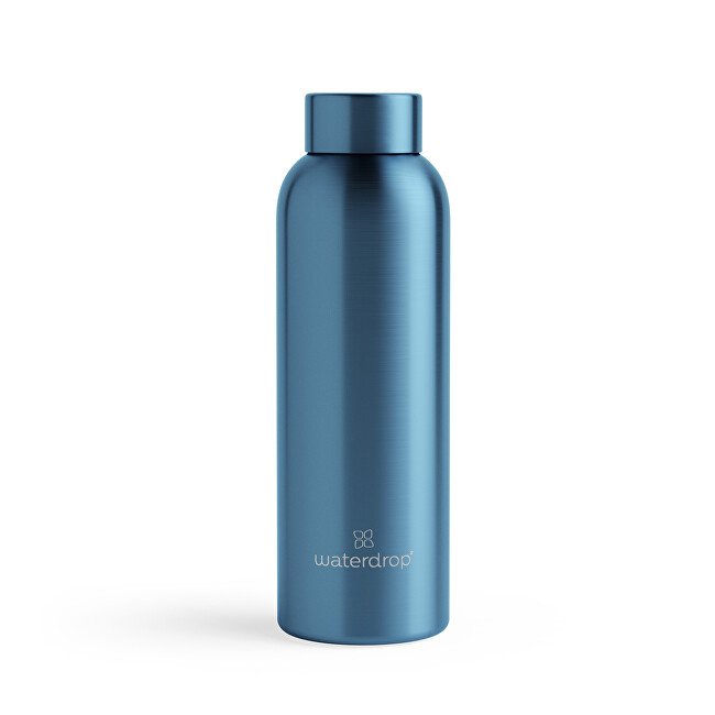 Waterdrop Termo Nerezová lahev Metalická 600 ml - Modrá matná