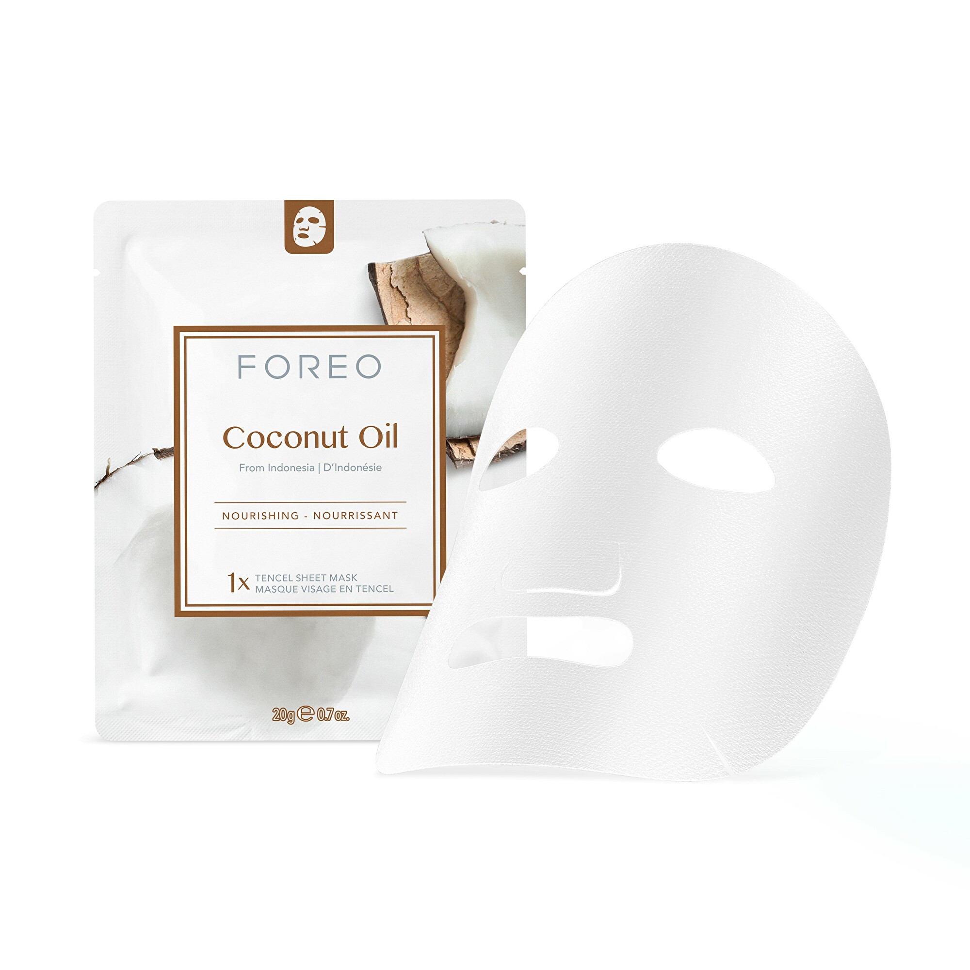 FOREO Vyživující plátýnková maska pro dehydratovanou pleť Coconut Oil 20 g