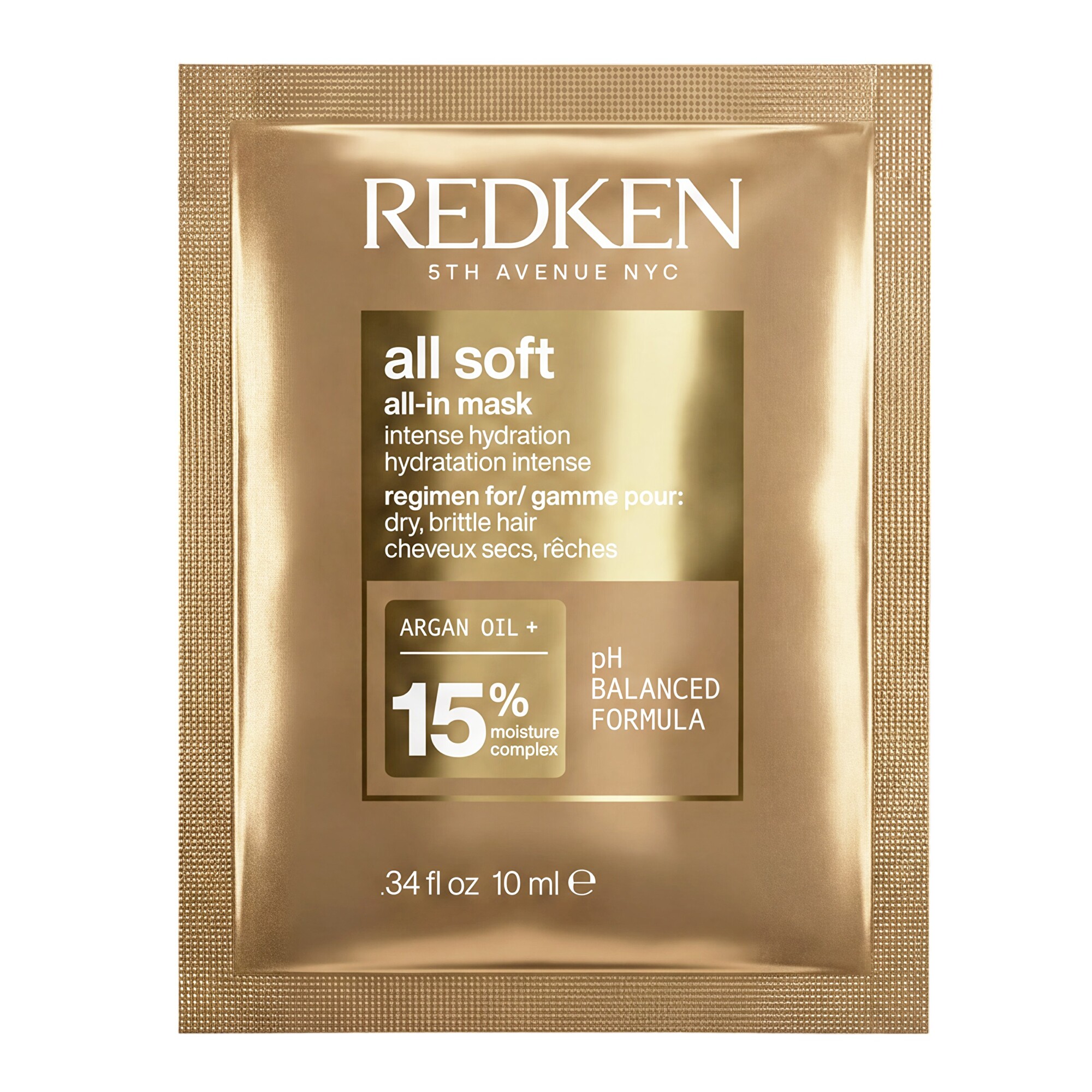 Redken All Soft Hydrapower hidratáló hajpakolás puha hajra 10 ml