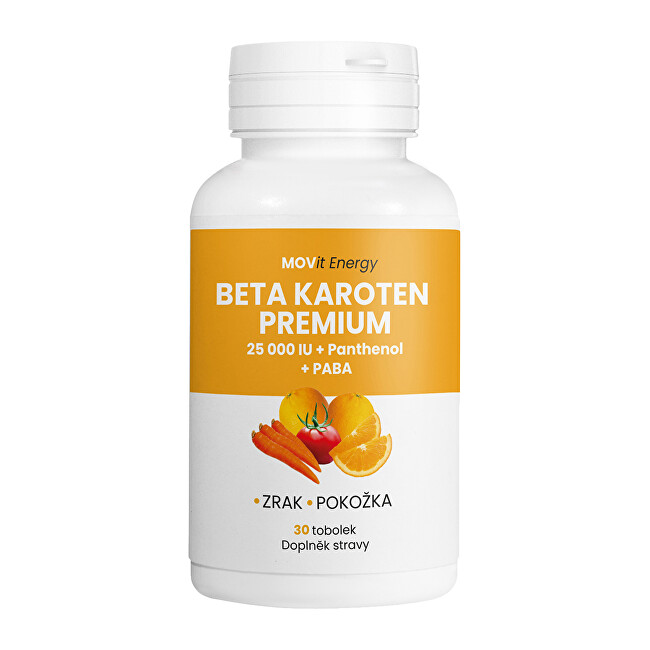 Beta karoten Premium 25 000 IU + Panthenol + PABA 30 tobolek