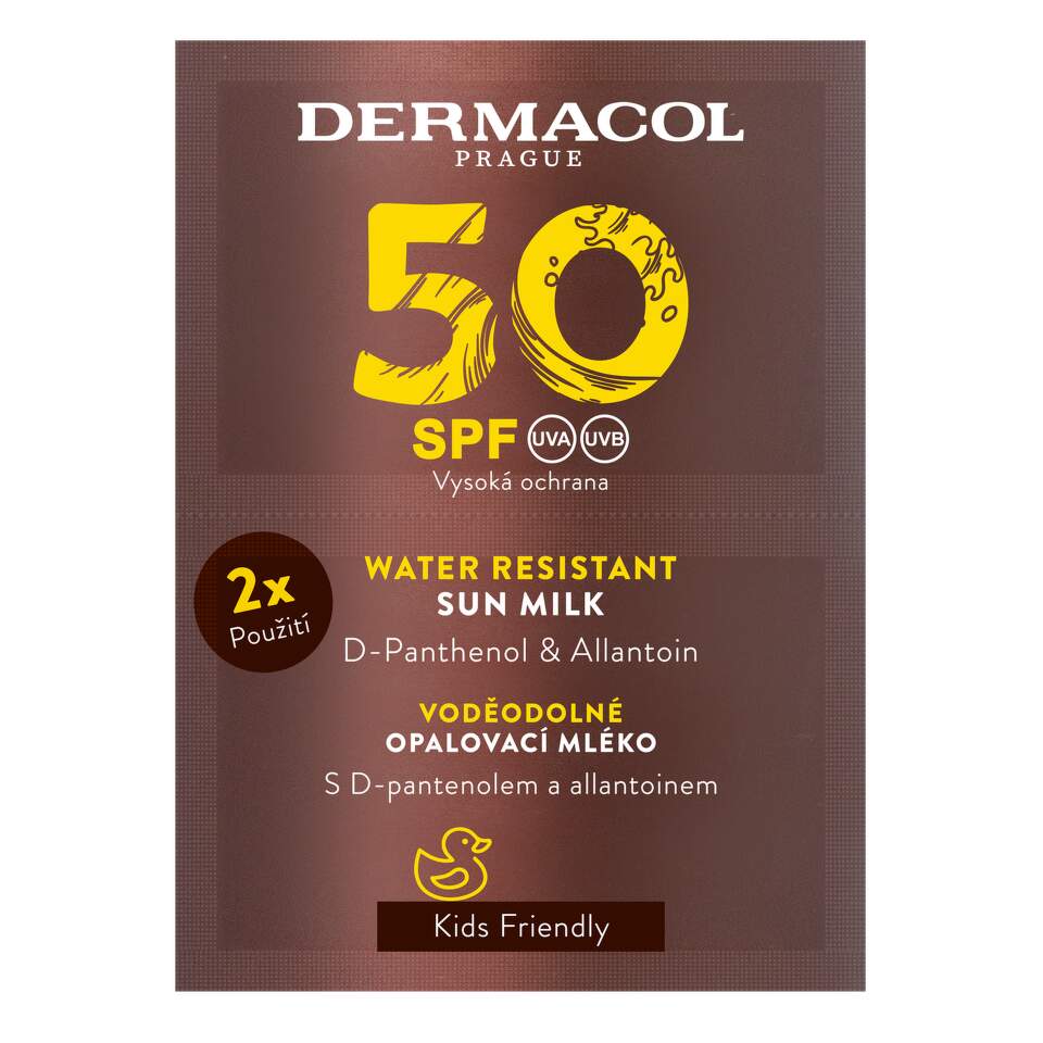 Dermacol Voděodolné opalovací mléko SPF 50 2 x 15 ml