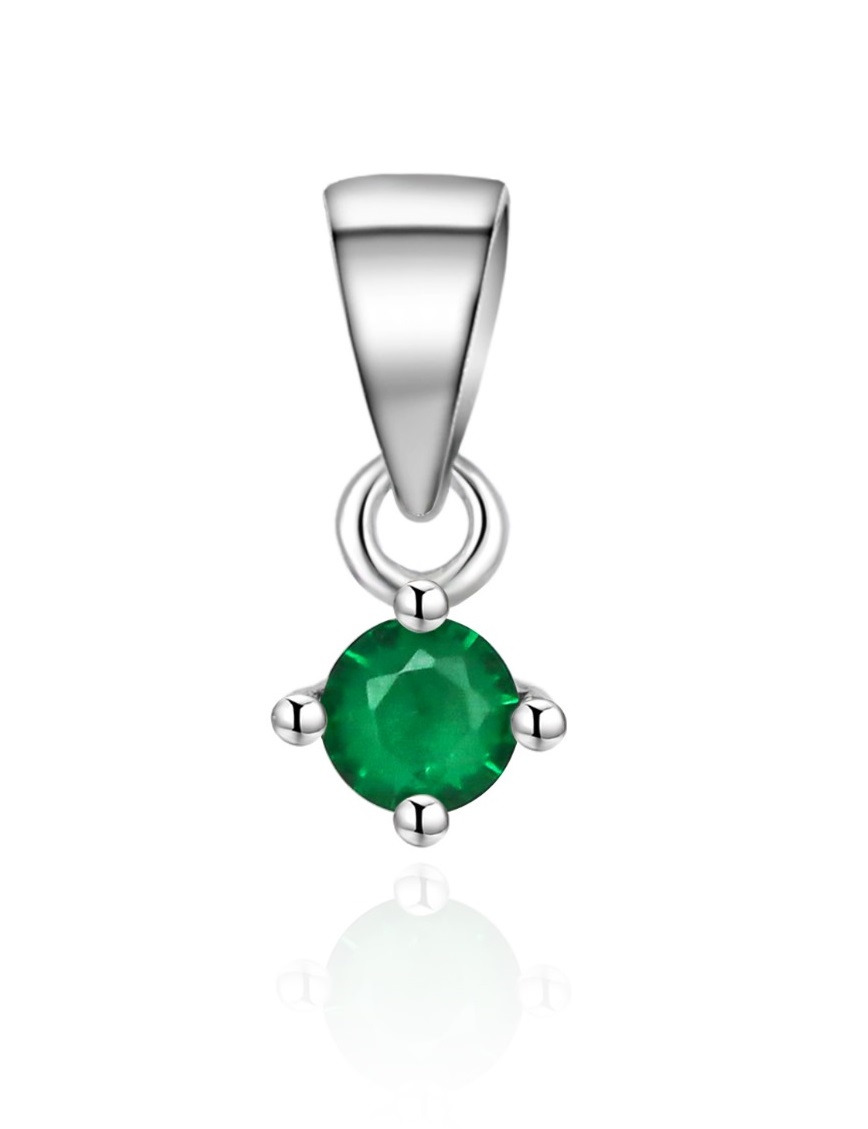 Pendente in argento con zircone verde