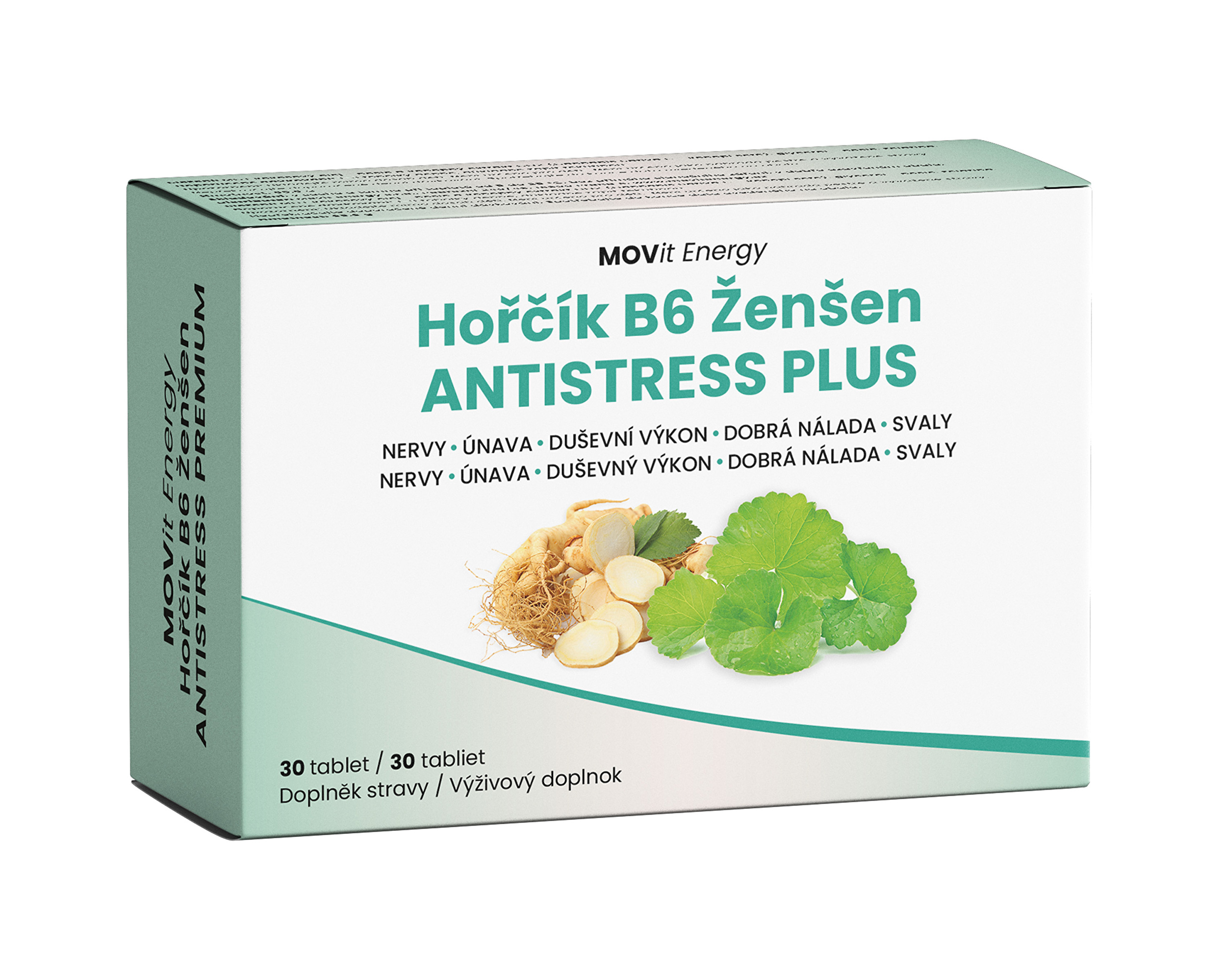 Hořčík B6 Ženšen Antistress PLUS 30 tablet