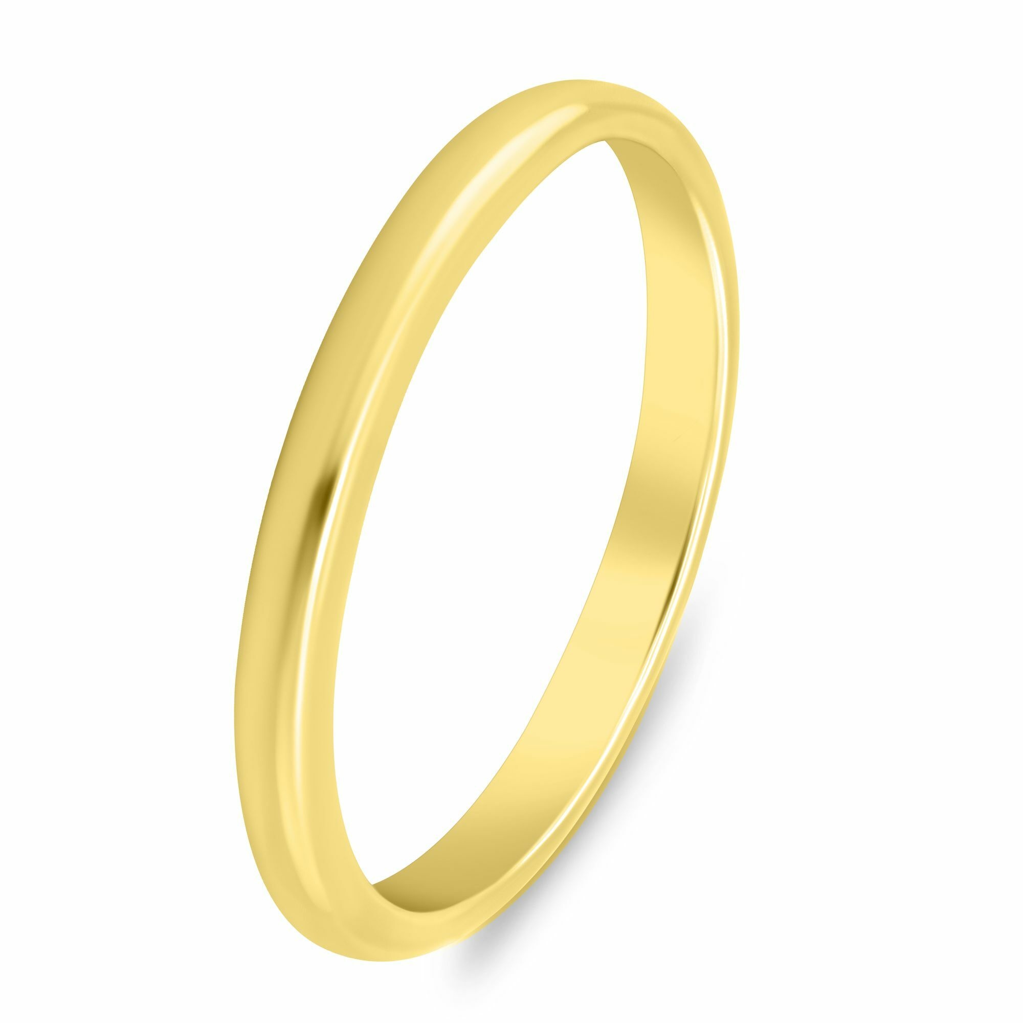 Inel minimalist de nuntă placat cu aur RI149Y (66 mm)